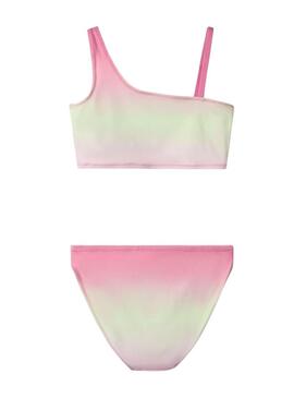 Bikini Name It Zie stampato lime e rosa per bambina