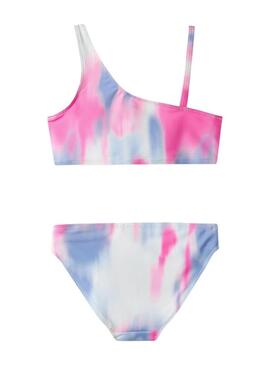 Bikini Name It Zie stampato blu e rosa per bambina