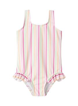 Costume Name It Zilua a righe multicolor per ragazze