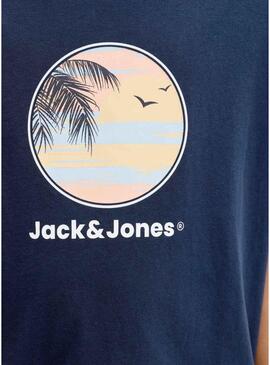Maglietta Jack and Jones Perry blu navy per bambino