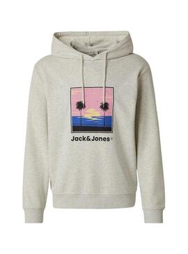 Felpa con cappuccio grigia per bambino Jack and Jones Perry