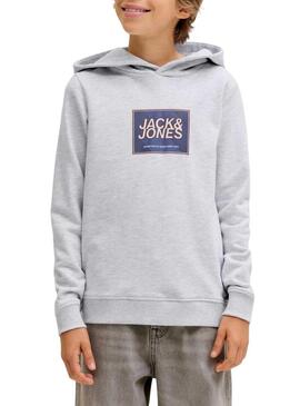 Felpa Jack and Jones Rain grigia per bambino