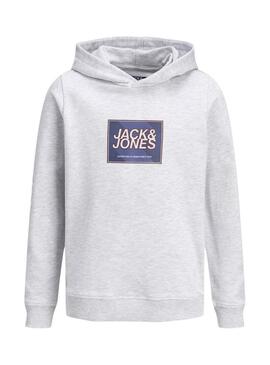 Felpa Jack and Jones Rain grigia per bambino