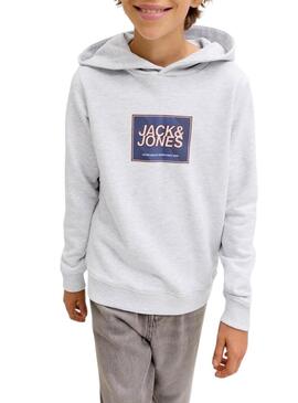Felpa Jack and Jones Rain grigia per bambino