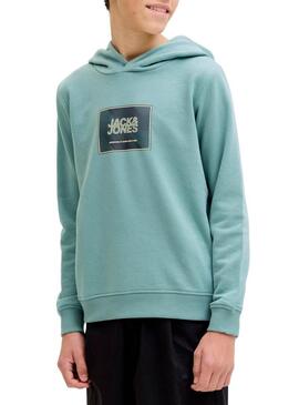 Felpa Jack and Jones Rain verde per bambino