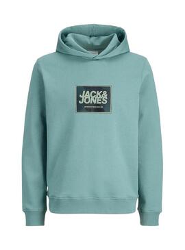 Felpa Jack and Jones Rain verde per bambino
