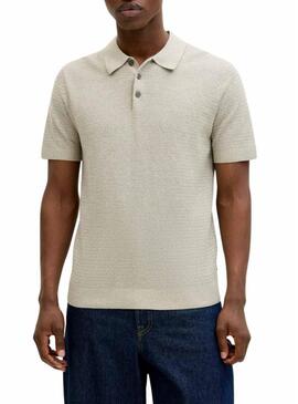 Polo a maglia Jack and Jones Bluriley verde per uomo.