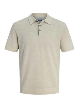 Polo a maglia Jack and Jones Bluriley verde per uomo.