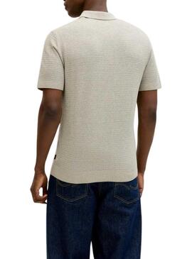 Polo a maglia Jack and Jones Bluriley verde per uomo.