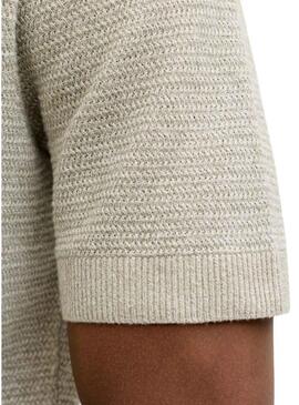 Polo a maglia Jack and Jones Bluriley verde per uomo.