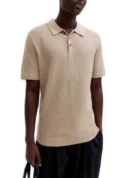 Maglia a maglia Jack and Jones Bluriley beige per uomo