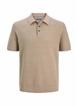 Maglia a maglia Jack and Jones Bluriley beige per uomo