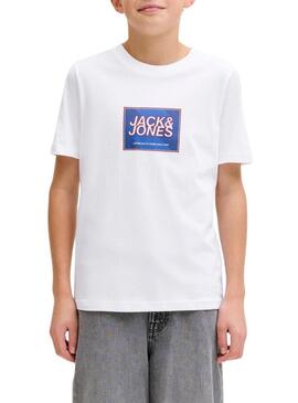 Maglietta Jack and Jones Rain bianca per bambino
