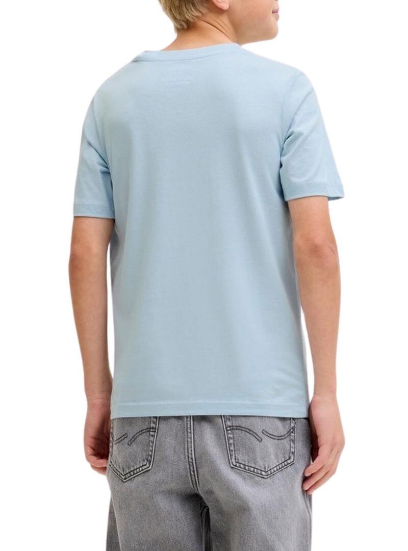 Maglietta Jack and Jones Rain blu per bambino.