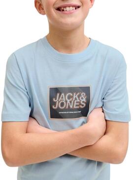 Maglietta Jack and Jones Rain blu per bambino.
