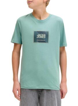 Maglietta Jack and Jones Rain verde per bambino