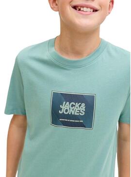 Maglietta Jack and Jones Rain verde per bambino