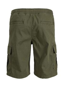 Bermudas Jack and Jones Cole cargo verde per uomo.
