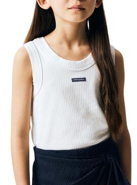 Top Name It Flyra bianco per bambina