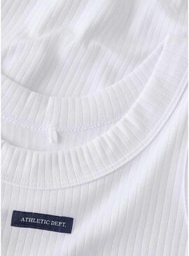 Top Name It Flyra bianco per bambina