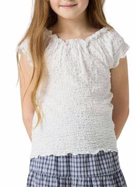 Top Nome di Halisse bianco per ragazza