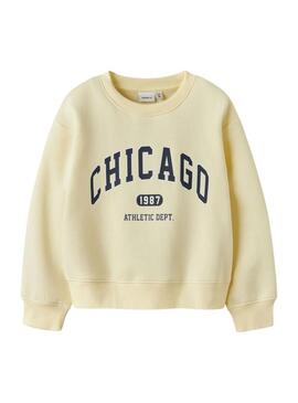 Felpa Name It Fabia gialla per ragazza