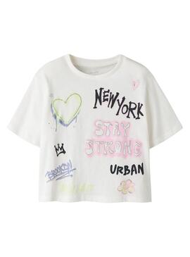 Maglietta Name It Fosiaz bianca per ragazza