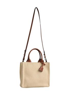 Borsa Pieces Kathrine beige per donna