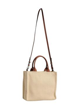 Borsa Pieces Kathrine beige per donna