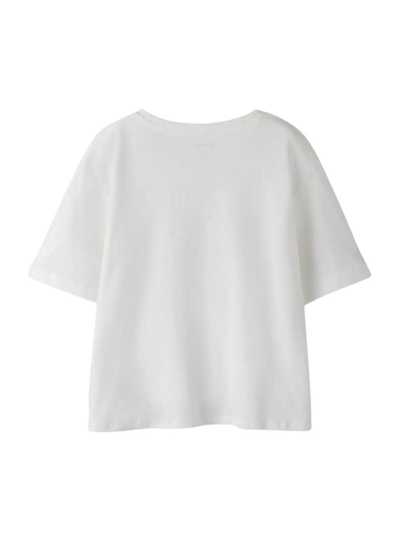 Maglietta Name It Freya bianca per bambina.