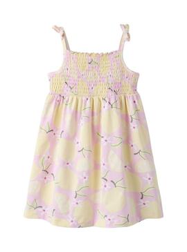 Abito Name It Filuaz stampato con limoni per bambina.