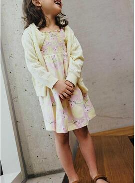 Abito Name It Filuaz stampato con limoni per bambina.