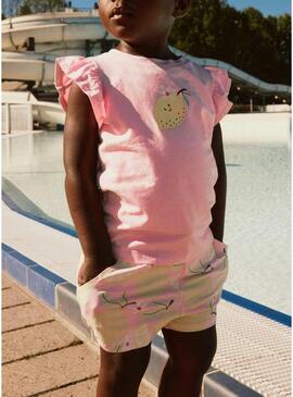 Pantaloncini Name It Filuaz stampati con limoni per ragazze