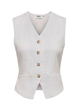 Gilet Only Lita bianco per donna