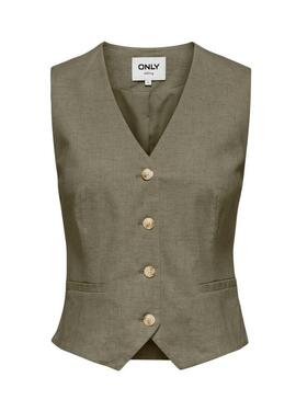 Gilet Only Siesta verde per donna.