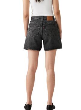 Bermuda Levis High Baggy nero per donna