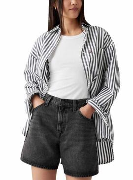 Bermuda Levis High Baggy nero per donna