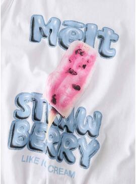 Top Name It Fadeaz bianco per ragazza