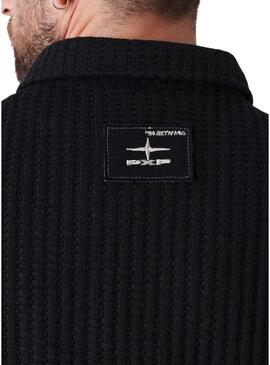 Camicia Project x Paris in nero con motivo a nido d'ape per uomo