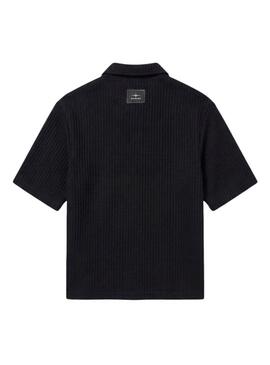 Camicia Project x Paris in nero con motivo a nido d'ape per uomo