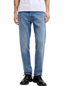 Pantaloni in denim Jack and Jones Mike blu medio per uomo.