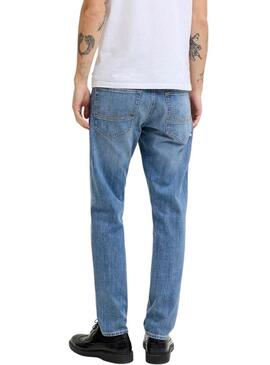Pantaloni in denim Jack and Jones Mike blu medio per uomo.