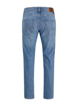 Pantaloni in denim Jack and Jones Mike blu medio per uomo.