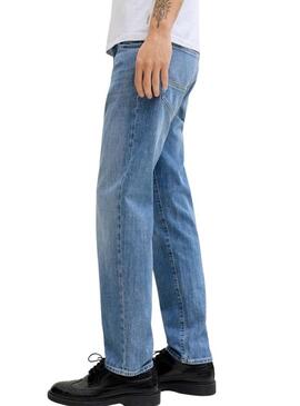 Pantaloni in denim Jack and Jones Mike blu medio per uomo.