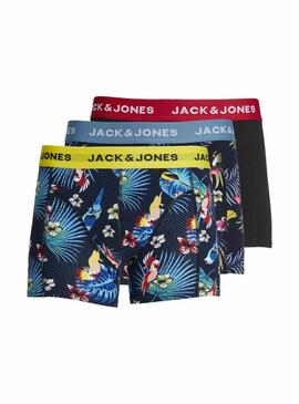 Scatola di boxer Jack and Jones Flower Bird per uomo