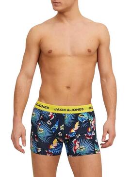 Scatola di boxer Jack and Jones Flower Bird per uomo