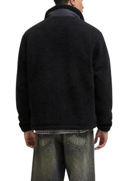 Giacca Jack and Jones Soho teddy nera per uomo.
