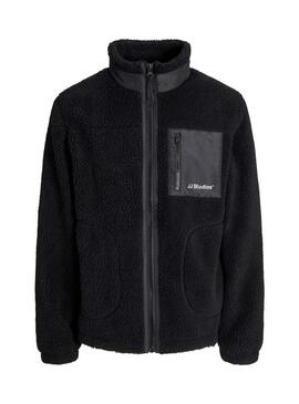 Giacca Jack and Jones Soho teddy nera per uomo.