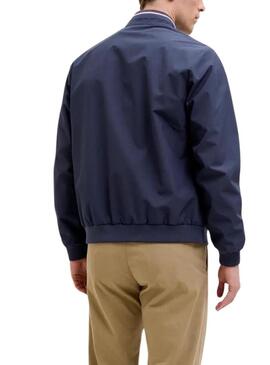Giubbotto bomber blu Jack and Jones per uomo.