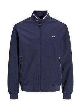Giubbotto bomber blu Jack and Jones per uomo.